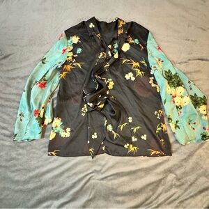 Zara Black Floral Ruffled Blouse

#1102